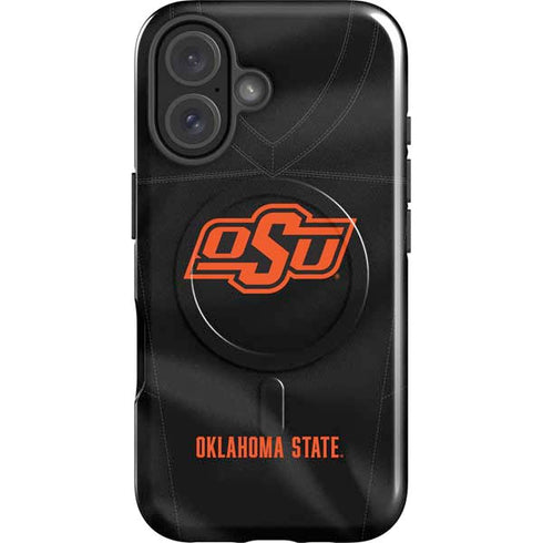 Oklahoma State University Black Jersey iPhone 16 Plus Magsafe Impact Case